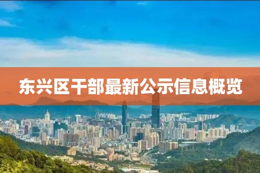 东兴区干部最新公示信息概览