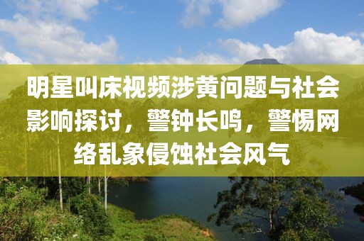 明星叫床视频涉黄问题与社会影响探讨，警钟长鸣，警惕网络乱象侵蚀社会风气