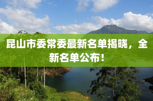 昆山市委常委最新名单揭晓，全新名单公布！