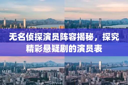 无名侦探演员阵容揭秘，探究精彩悬疑剧的演员表