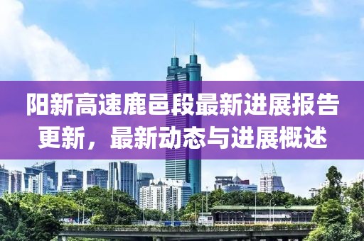 阳新高速鹿邑段最新进展报告更新，最新动态与进展概述
