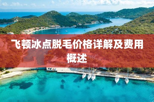 飞顿冰点脱毛价格详解及费用概述
