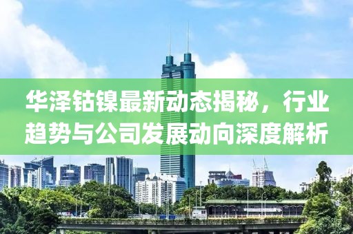 华泽钴镍最新动态揭秘，行业趋势与公司发展动向深度解析