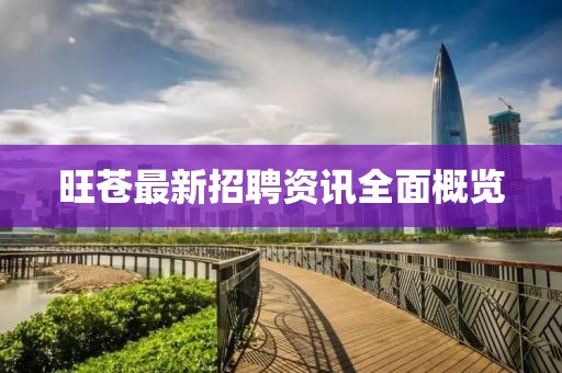 旺苍最新招聘资讯全面概览