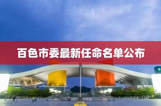 百色市委最新任命名单公布