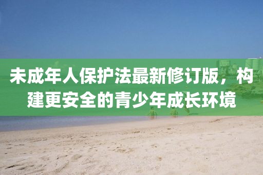 未成年人保护法最新修订版，构建更安全的青少年成长环境