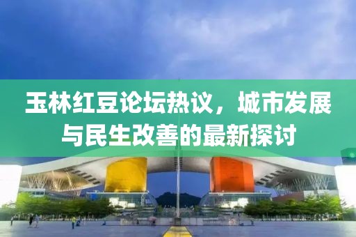 玉林红豆论坛热议，城市发展与民生改善的最新探讨