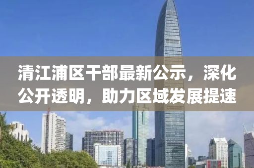 清江浦区干部最新公示，深化公开透明，助力区域发展提速