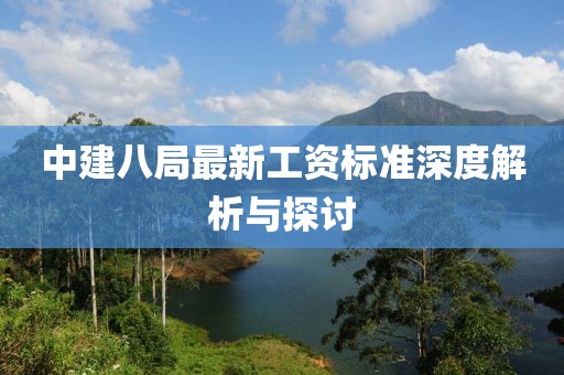 中建八局最新工资标准深度解析与探讨