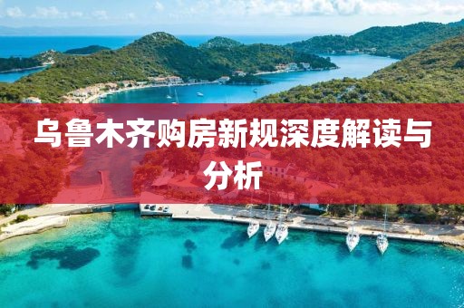 乌鲁木齐购房新规深度解读与分析