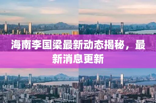 海南李国梁最新动态揭秘，最新消息更新