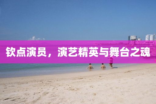 钦点演员，演艺精英与舞台之魂