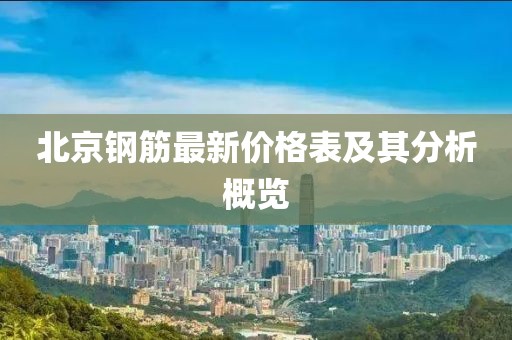 北京钢筋最新价格表及其分析概览