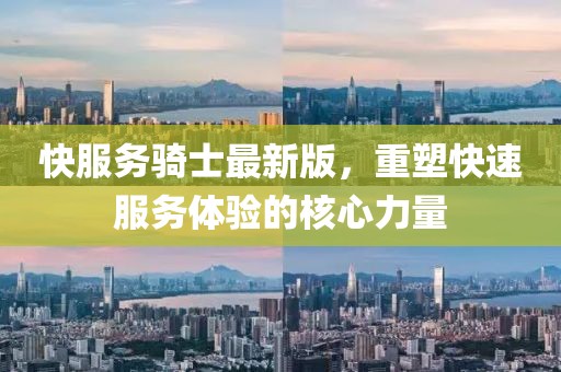 快服务骑士最新版，重塑快速服务体验的核心力量