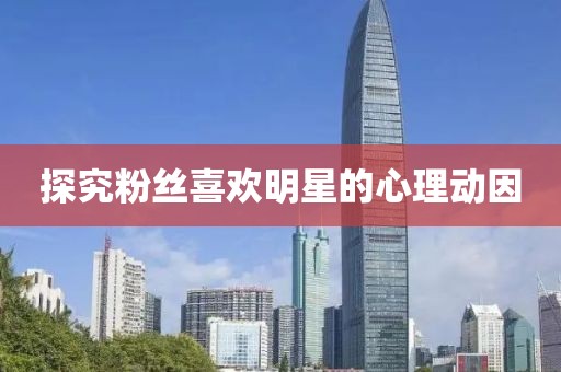 探究粉丝喜欢明星的心理动因