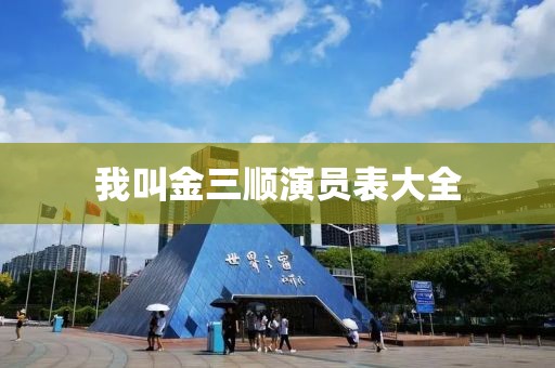 我叫金三顺演员表大全