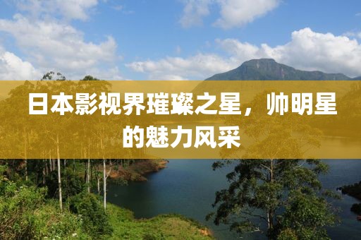 日本影视界璀璨之星，帅明星的魅力风采