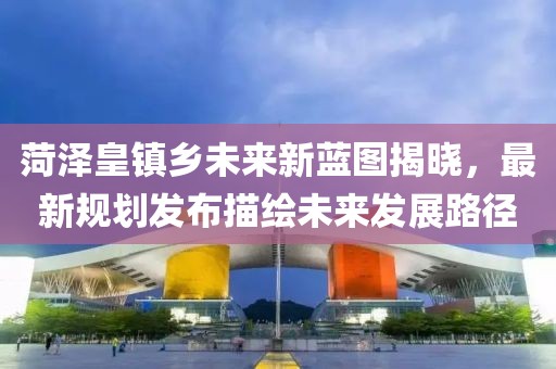 菏泽皇镇乡未来新蓝图揭晓，最新规划发布描绘未来发展路径