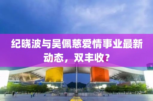 纪晓波与吴佩慈爱情事业最新动态，双丰收？