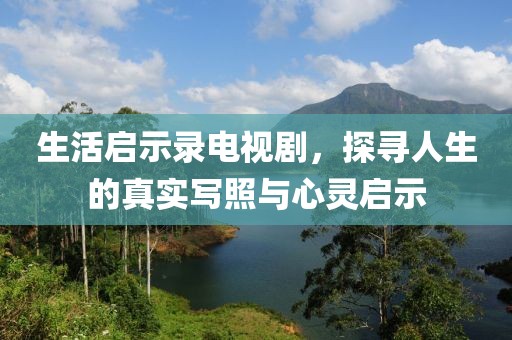 生活启示录电视剧，探寻人生的真实写照与心灵启示