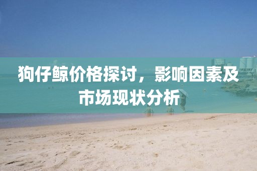 狗仔鲸价格探讨，影响因素及市场现状分析