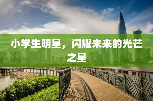 小学生明星，闪耀未来的光芒之星