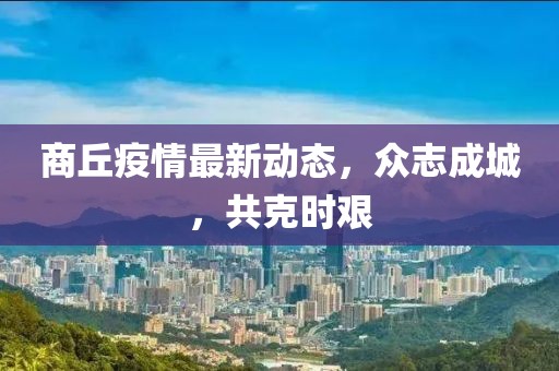 商丘疫情最新动态，众志成城，共克时艰
