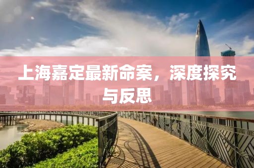 上海嘉定最新命案，深度探究与反思