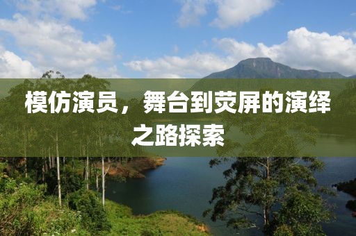 模仿演员，舞台到荧屏的演绎之路探索