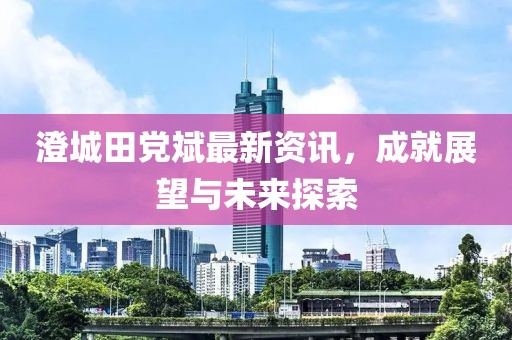 澄城田党斌最新资讯，成就展望与未来探索