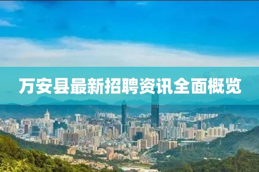 万安县最新招聘资讯全面概览