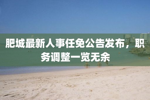 肥城最新人事任免公告发布，职务调整一览无余