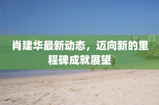 肖建华最新动态，迈向新的里程碑成就展望
