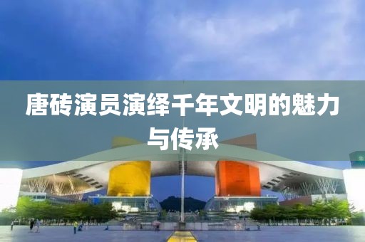 唐砖演员演绎千年文明的魅力与传承