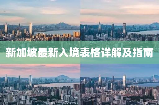 新加坡最新入境表格详解及指南