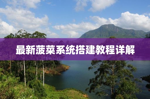 最新菠菜系统搭建教程详解