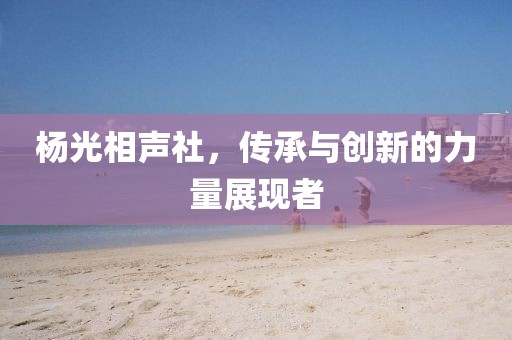 杨光相声社，传承与创新的力量展现者