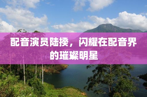 配音演员陆揆，闪耀在配音界的璀璨明星
