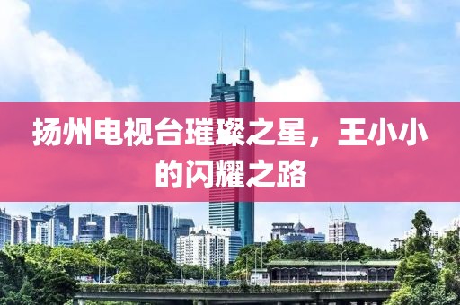 扬州电视台璀璨之星，王小小的闪耀之路