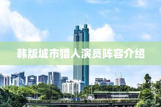 韩版城市猎人演员阵容介绍