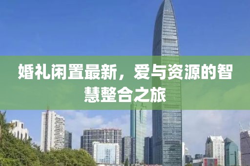婚礼闲置最新，爱与资源的智慧整合之旅