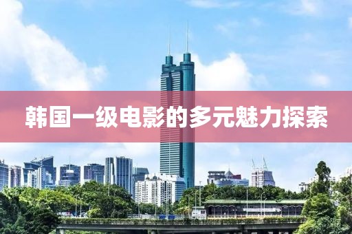 韩国一级电影的多元魅力探索