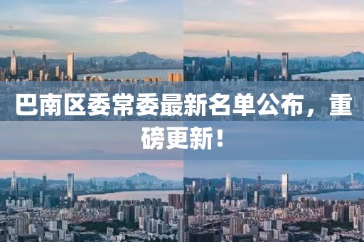 巴南区委常委最新名单公布，重磅更新！