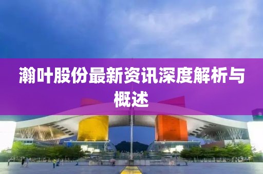 瀚叶股份最新资讯深度解析与概述