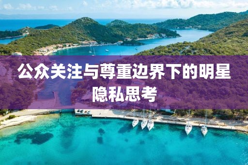 公众关注与尊重边界下的明星隐私思考