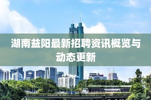 湖南益阳最新招聘资讯概览与动态更新