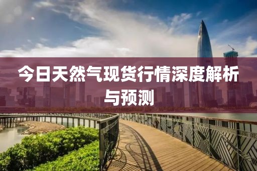 今日天然气现货行情深度解析与预测