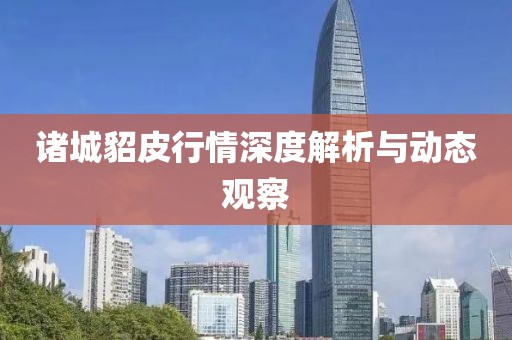 诸城貂皮行情深度解析与动态观察