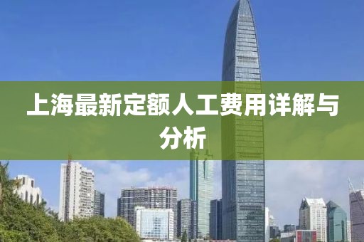 上海最新定额人工费用详解与分析