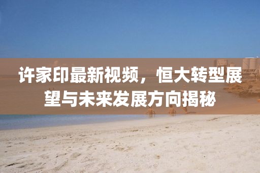 许家印最新视频，恒大转型展望与未来发展方向揭秘